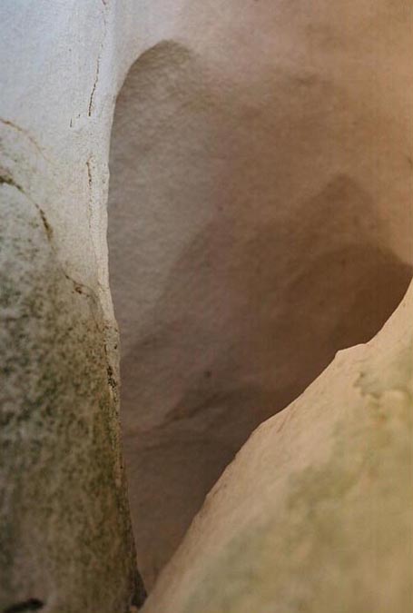 photograph of shape within weathered rock in Sardinia